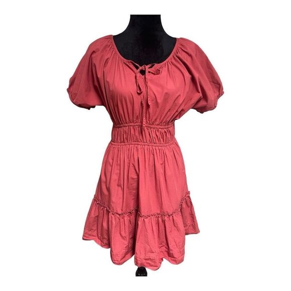 J. Crew Women's XS Standard Red Chic Tiered Knee Length Party Dress - Picture 1 of 9